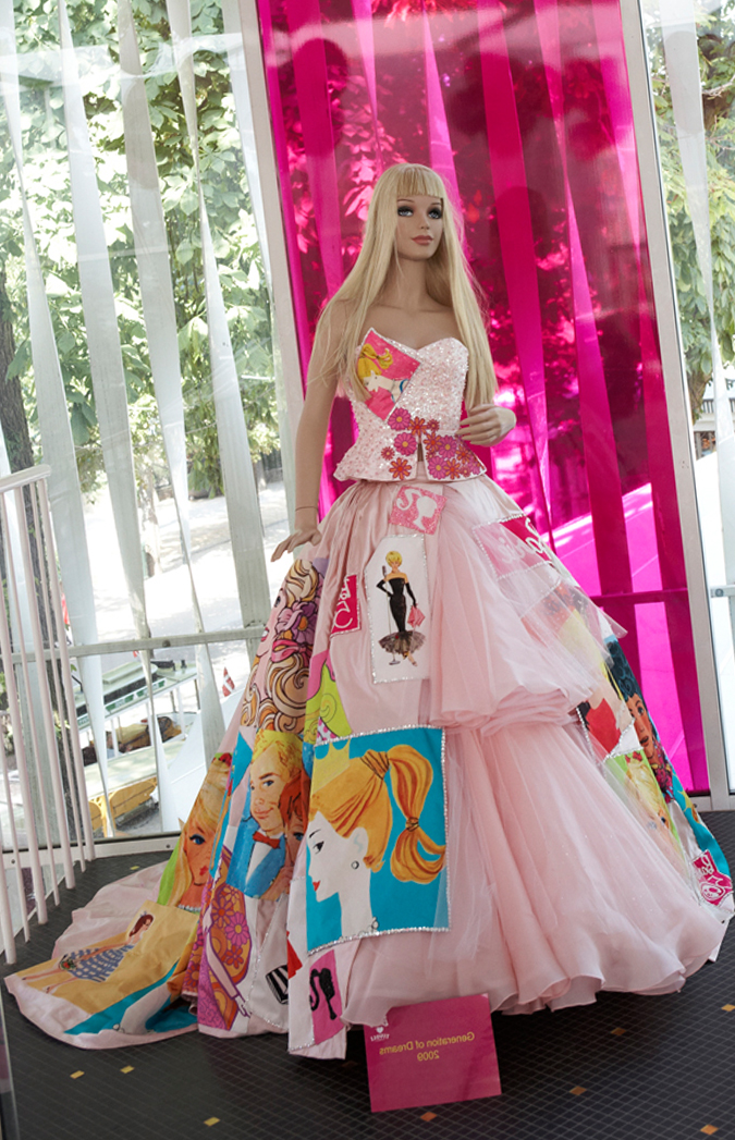 Barbie's dress on a mannequin